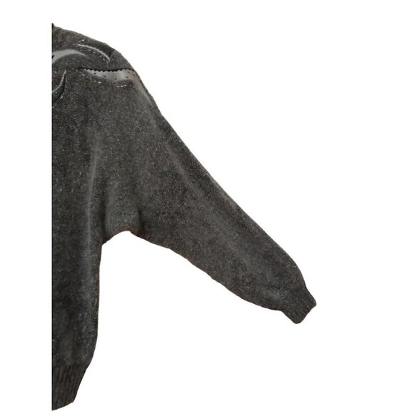 Rediffusion Vintage Silk Angora Beaded Embroidered Turtleneck Sweater Sz L - Picture 4 of 7